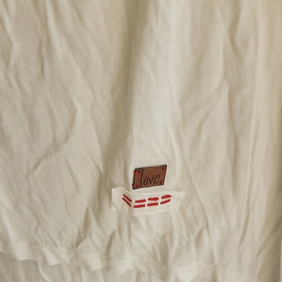 NWT Peace Love Word Boheme White Gabi Maxi Skirt with Slit Pantotene #1 - Picture 6 of 11